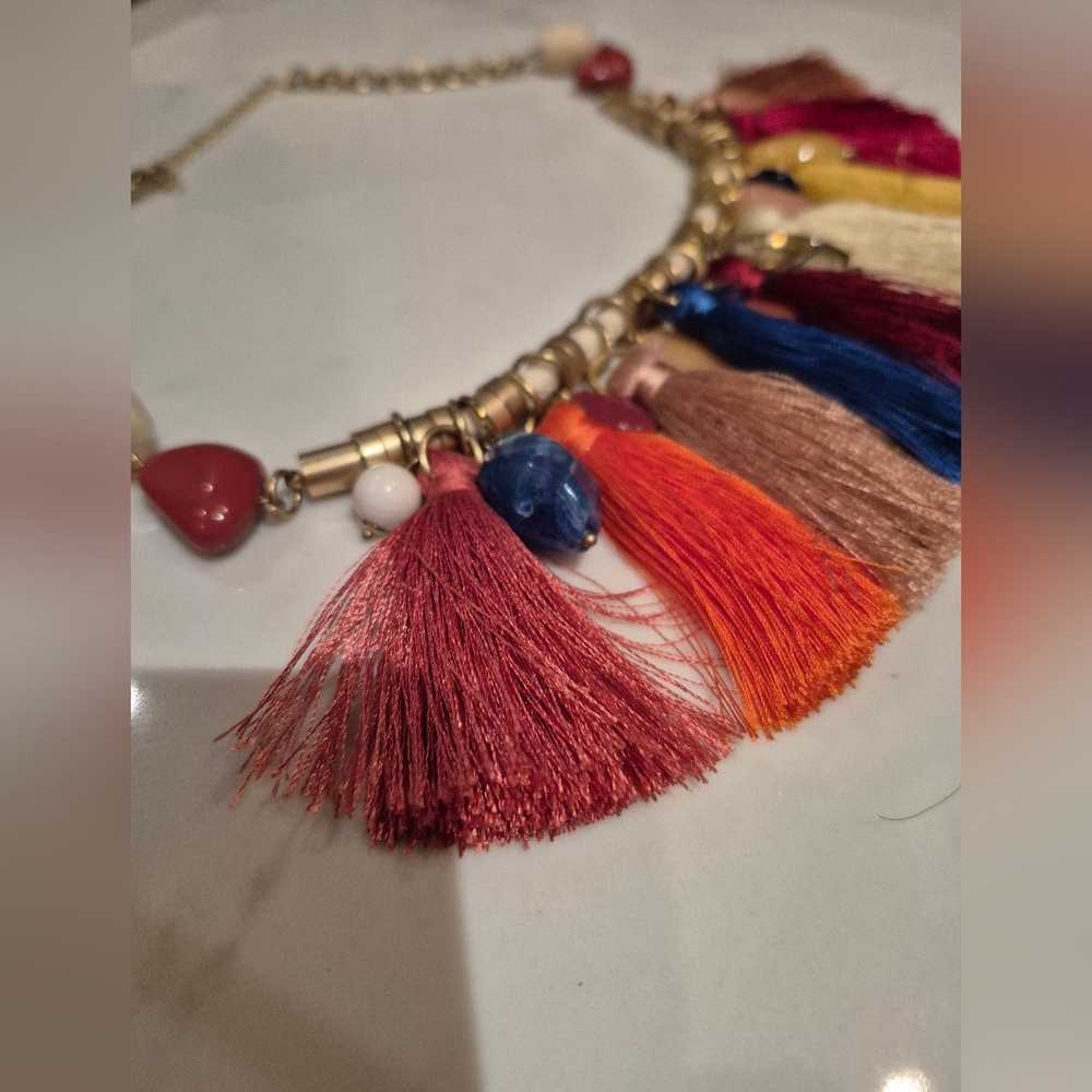 Multicolor Tassel Necklace